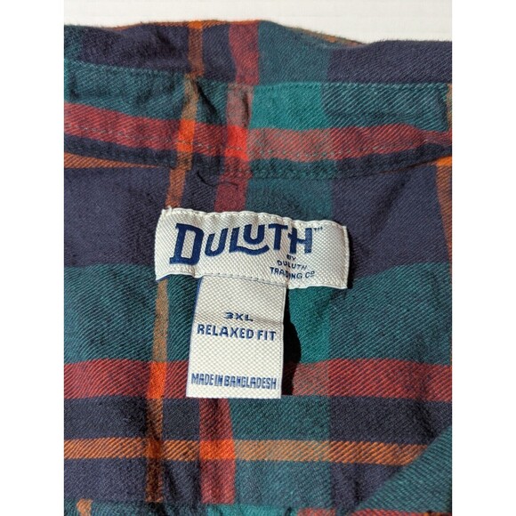 Duluth Trading Co Flannel Shirt Men’s 3XL Plaid Thick - Picture 2 of 3